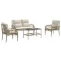 Gartensitzgruppe mit 4-teiligen Sofas und Kissen aus synthetischem Rattan in Beige. von vidaXL, Gartensets - Ref: Foro24-3687...
