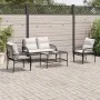 4-piece garden sofa set with black synthetic rattan cushions by vidaXL, Garden sets - Ref: Foro24-368726, Price: 352,90 €, Di...