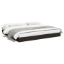 Black engineered wood bed frame 200x200 cm by vidaXL, Beds and slatted bases - Ref: Foro24-841994, Price: 95,30 €, Discount: %