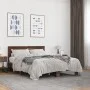 Engineered wood bed frame oak brown metal 140x200 cm by vidaXL, Beds and slatted bases - Ref: Foro24-3280196, Price: 146,56 €...
