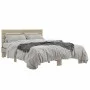 Estructura cama madera ingeniería metal roble Sonoma 140x190 cm de vidaXL, Camas y somieres - Ref: Foro24-3280168, Precio: 14...