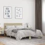 Estructura cama madera ingeniería metal roble Sonoma 140x190 cm de vidaXL, Camas y somieres - Ref: Foro24-3280168, Precio: 14...