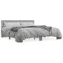 Sonoma gray metal engineered wood bed frame 200x200 cm by vidaXL, Beds and slatted bases - Ref: Foro24-3280175, Price: 162,07...