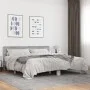 Sonoma gray metal engineered wood bed frame 200x200 cm by vidaXL, Beds and slatted bases - Ref: Foro24-3280175, Price: 162,07...