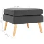Taburete de tela gris oscuro de vidaXL, Otomanas - Ref: Foro24-288734, Precio: 94,15 €, Descuento: %