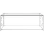 Couchtisch aus Edelstahl und Silberglas, 120 x 60 x 45 cm von vidaXL, Couchtisch - Ref: Foro24-289029, Preis: 68,35 €, Rabatt: %