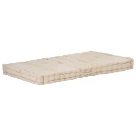 Cushion for pallets beige cotton 120x80x10 cm by vidaXL, Cushions for chairs and sofas - Ref: Foro24-48680, Price: 89,16 €, D...