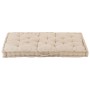 Beigefarbenes Palettenkissen aus Baumwolle, 120 x 80 x 10 cm von vidaXL, Kissen für Stühle und Sofas - Ref: Foro24-48680, Pre...