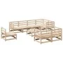 Gartensofa-Set 9-teilig aus massivem Kiefernholz von vidaXL, Gartensets - Ref: Foro24-3299508, Preis: 521,06 €, Rabatt: %
