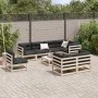 Gartensofa-Set 9-teilig aus massivem Kiefernholz von vidaXL, Gartensets - Ref: Foro24-3299508, Preis: 521,06 €, Rabatt: %