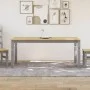 Mesa de comedor Corona madera maciza de pino gris 180x90x75 cm de vidaXL, Mesas de cocina y de comedor - Ref: Foro24-4005721,...