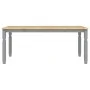 Mesa de comedor Corona madera maciza de pino gris 180x90x75 cm de vidaXL, Mesas de cocina y de comedor - Ref: Foro24-4005721,...