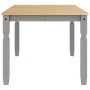 Mesa de comedor Corona madera maciza de pino gris 180x90x75 cm de vidaXL, Mesas de cocina y de comedor - Ref: Foro24-4005721,...