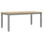 Mesa de comedor Corona madera maciza de pino gris 180x90x75 cm de vidaXL, Mesas de cocina y de comedor - Ref: Foro24-4005721,...