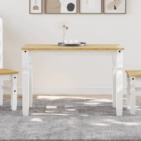 Corona dining table solid white pine wood 112x60x75 cm by vidaXL, Kitchen and dining tables - Ref: Foro24-4005716, Price: 142...