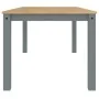 Mesa de comedor Panama madera maciza de pino gris 180x90x75 cm de vidaXL, Mesas de cocina y de comedor - Ref: Foro24-4005709,...