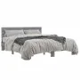 Sonoma gray metal engineered wood bed frame 160x200 cm by vidaXL, Beds and slatted bases - Ref: Foro24-3280140, Price: 150,68...