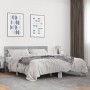 Sonoma-graues Metall-Holzwerkstoff-Bettgestell, 160 x 200 cm von vidaXL, Betten und Lattenroste - Ref: Foro24-3280140, Preis:...