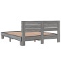 Sonoma-graues Metall-Holzwerkstoff-Bettgestell, 160 x 200 cm von vidaXL, Betten und Lattenroste - Ref: Foro24-3280140, Preis:...