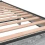 Sonoma gray metal engineered wood bed frame 160x200 cm by vidaXL, Beds and slatted bases - Ref: Foro24-3280140, Price: 150,68...