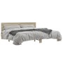 Sonoma oak metal engineered wood bed frame 200x200 cm by vidaXL, Beds and slatted bases - Ref: Foro24-3280128, Price: 159,09 ...