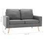 Zweiplätziges Sofa aus hellgrauem Stoff von vidaXL, Sofas - Ref: Foro24-288703, Preis: 235,78 €, Rabatt: %