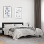 Engineered wood and black metal bed frame 160x200cm by vidaXL, Beds and slatted bases - Ref: Foro24-3280137, Price: 151,58 €,...