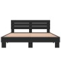 Estructura de cama madera de ingeniería y metal negro 160x200cm de vidaXL, Camas y somieres - Ref: Foro24-3280137, Precio: 15...