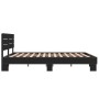 Estructura de cama madera de ingeniería y metal negro 160x200cm de vidaXL, Camas y somieres - Ref: Foro24-3280137, Precio: 15...