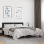 Engineered wood and black metal bed frame 150x200cm by vidaXL, Beds and slatted bases - Ref: Foro24-3280142, Price: 147,64 €,...