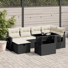 7-piece garden sofa set with black synthetic rattan cushions by vidaXL, Garden sets - Ref: Foro24-3274976, Price: 472,87 €, D...