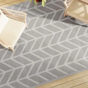 Alfombra de exterior PP gris 190x290 cm de vidaXL, Protectores para exterior - Ref: Foro24-368544, Precio: 60,31 €, Descuento: %