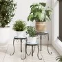Soportes para plantas 3 uds cerámica azul y blanco de vidaXL, Soportes para macetas - Ref: Foro24-4003394, Precio: 81,59 €, D...