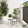 Soportes para plantas 3 uds cerámica azul y blanco de vidaXL, Soportes para macetas - Ref: Foro24-4003394, Precio: 81,59 €, D...