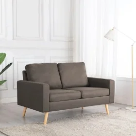 Two-seater fabric sofa in taupe gray color by vidaXL, Sofas - Ref: Foro24-288711, Price: 306,17 €, Discount: %