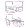 5-piece garden furniture set with solid acacia wood cushions by vidaXL, Modular outdoor sofas - Ref: Foro24-3214285, Price: 5...