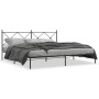 Estructura de cama con cabecero metal negro 193x203 cm de vidaXL, Camas y somieres - Ref: Foro24-376508, Precio: 124,35 €, De...