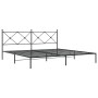 Estructura de cama con cabecero metal negro 193x203 cm de vidaXL, Camas y somieres - Ref: Foro24-376508, Precio: 124,35 €, De...