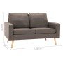 Sofá de 2 plazas de tela color gris topo de vidaXL, Sofás - Ref: Foro24-288711, Precio: 311,96 €, Descuento: %