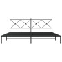 Estructura de cama con cabecero metal negro 193x203 cm de vidaXL, Camas y somieres - Ref: Foro24-376508, Precio: 124,35 €, De...