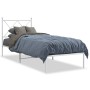 Estructura de cama de metal con cabecero blanco 75x190 cm de vidaXL, Camas y somieres - Ref: Foro24-376541, Precio: 69,74 €