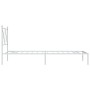 Bettgestell aus Metall mit weißem Kopfteil 75x190 cm von vidaXL, Betten und Lattenroste - Ref: Foro24-376541, Preis: 69,82 €,...