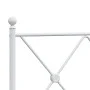 Metal bed frame with white headboard 75x190 cm by vidaXL, Beds and slatted bases - Ref: Foro24-376541, Price: 68,70 €, Discou...
