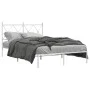 Bettgestell aus Metall mit weißem Kopfteil 120x190 cm von vidaXL, Betten und Lattenroste - Ref: Foro24-376548, Preis: 105,45 ...