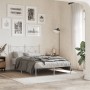 Bettgestell aus Metall mit weißem Kopfteil 120x190 cm von vidaXL, Betten und Lattenroste - Ref: Foro24-376548, Preis: 107,16 ...