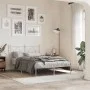 Metal bed frame with white headboard 120x190 cm by vidaXL, Beds and slatted bases - Ref: Foro24-376548, Price: 105,45 €, Disc...