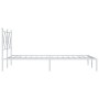 Bettgestell aus Metall mit weißem Kopfteil 120x190 cm von vidaXL, Betten und Lattenroste - Ref: Foro24-376548, Preis: 107,16 ...