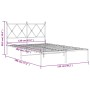 Bettgestell aus Metall mit weißem Kopfteil 120x190 cm von vidaXL, Betten und Lattenroste - Ref: Foro24-376548, Preis: 107,16 ...
