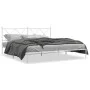 Estructura de cama de metal con cabecero blanco 180x200 cm de vidaXL, Camas y somieres - Ref: Foro24-376555, Precio: 120,12 €...