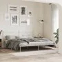 Estructura de cama de metal con cabecero blanco 180x200 cm de vidaXL, Camas y somieres - Ref: Foro24-376555, Precio: 120,12 €...
